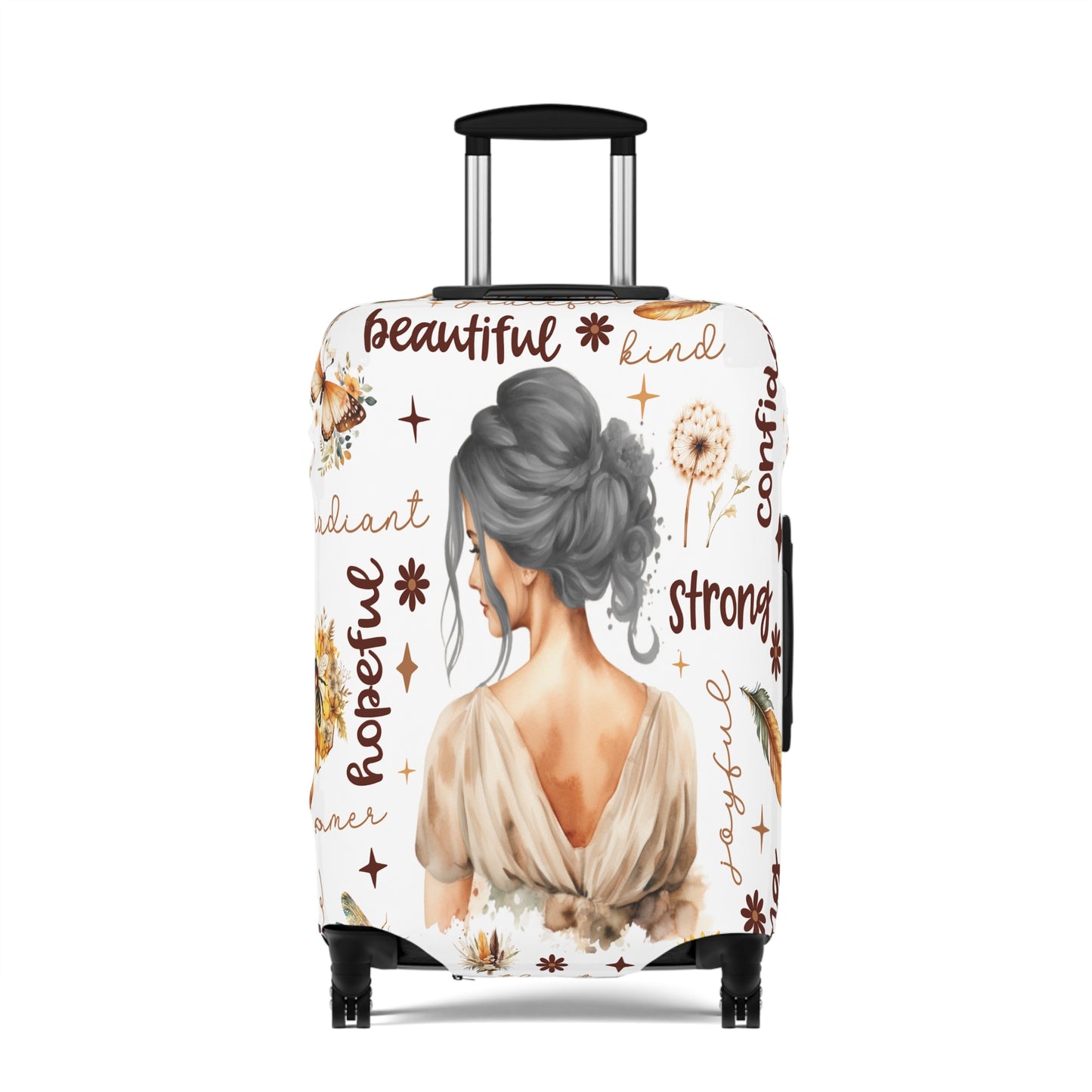 Luggage Cover, Affirmations, Grey Hair, awd-505