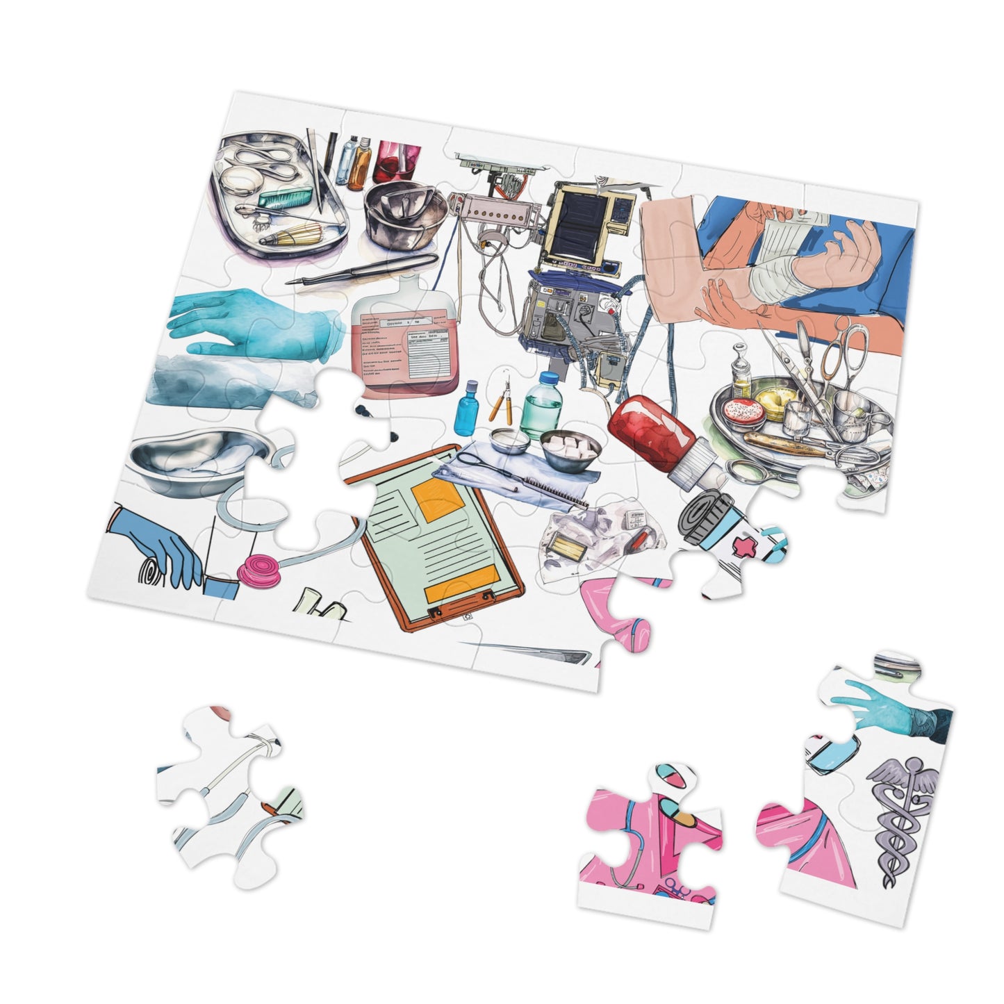 Jigsaw Puzzle, Wound Care Nurse, Personalised/Non-Personalised (30, 110, 252, 500,1000-Piece)