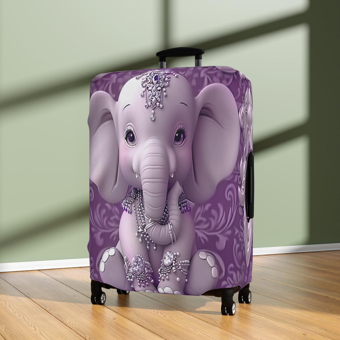 Luggage Cover, Purple Elephant, awd-1415