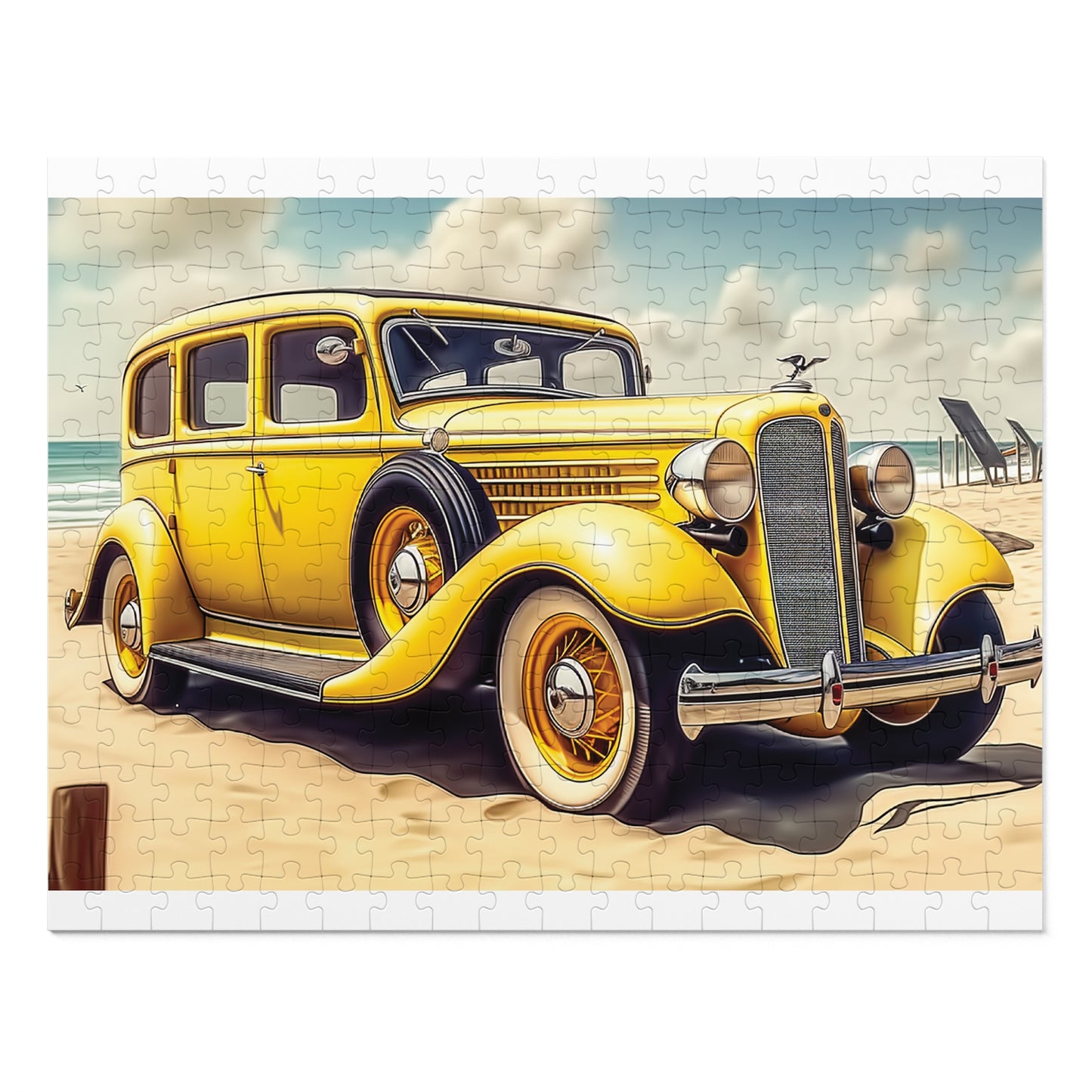 Jigsaw Puzzle, Vintage Car, Personalised/Non-Personalised (30, 110, 252, 500,1000-Piece)