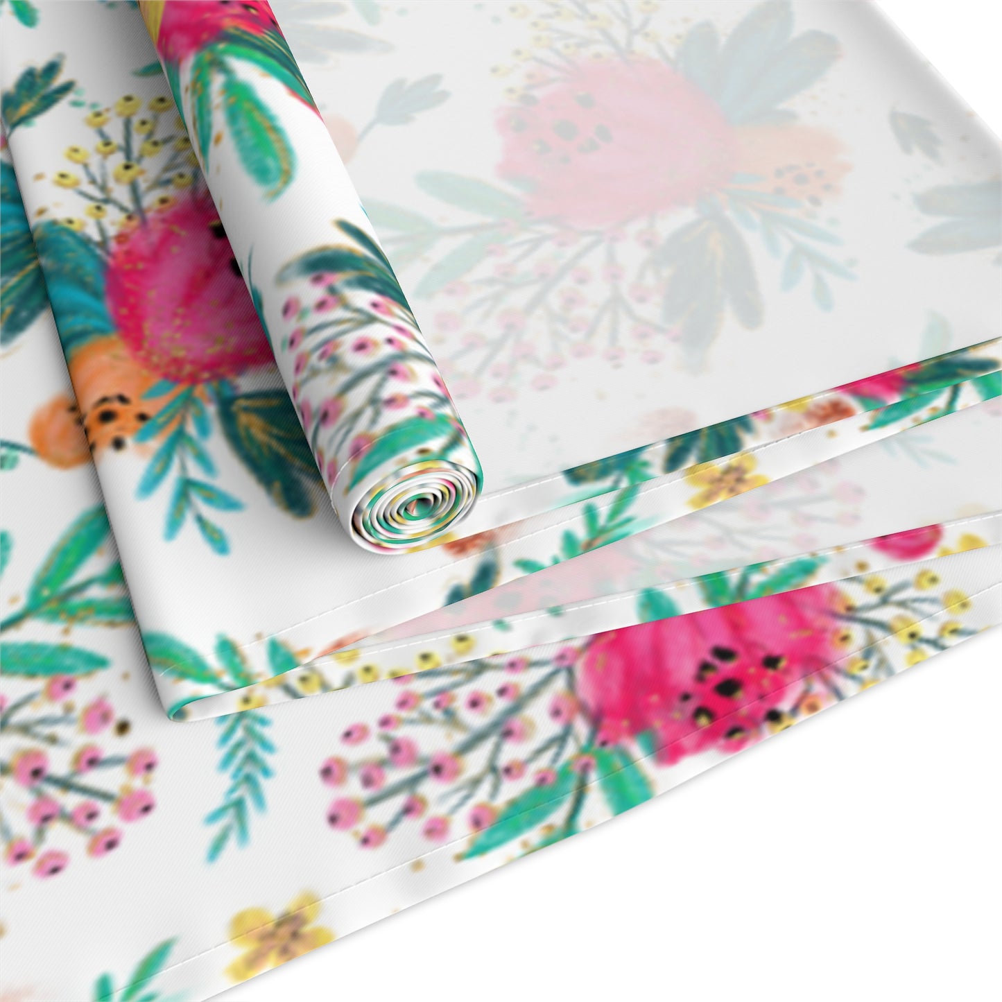 Australian Floral Table Runner, Cotton Twill and Poly Available