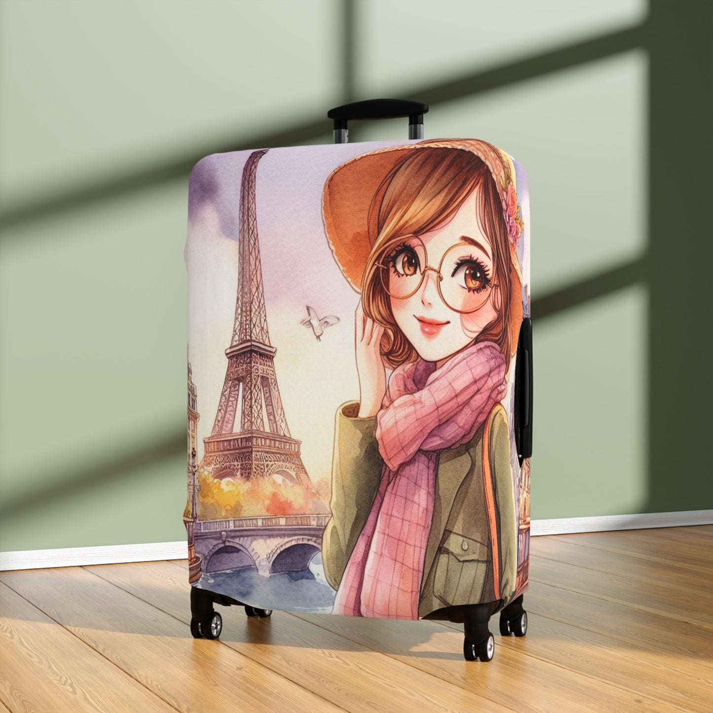 Luggage Cover, Just a Girl Who loves Travelling, awd-2112