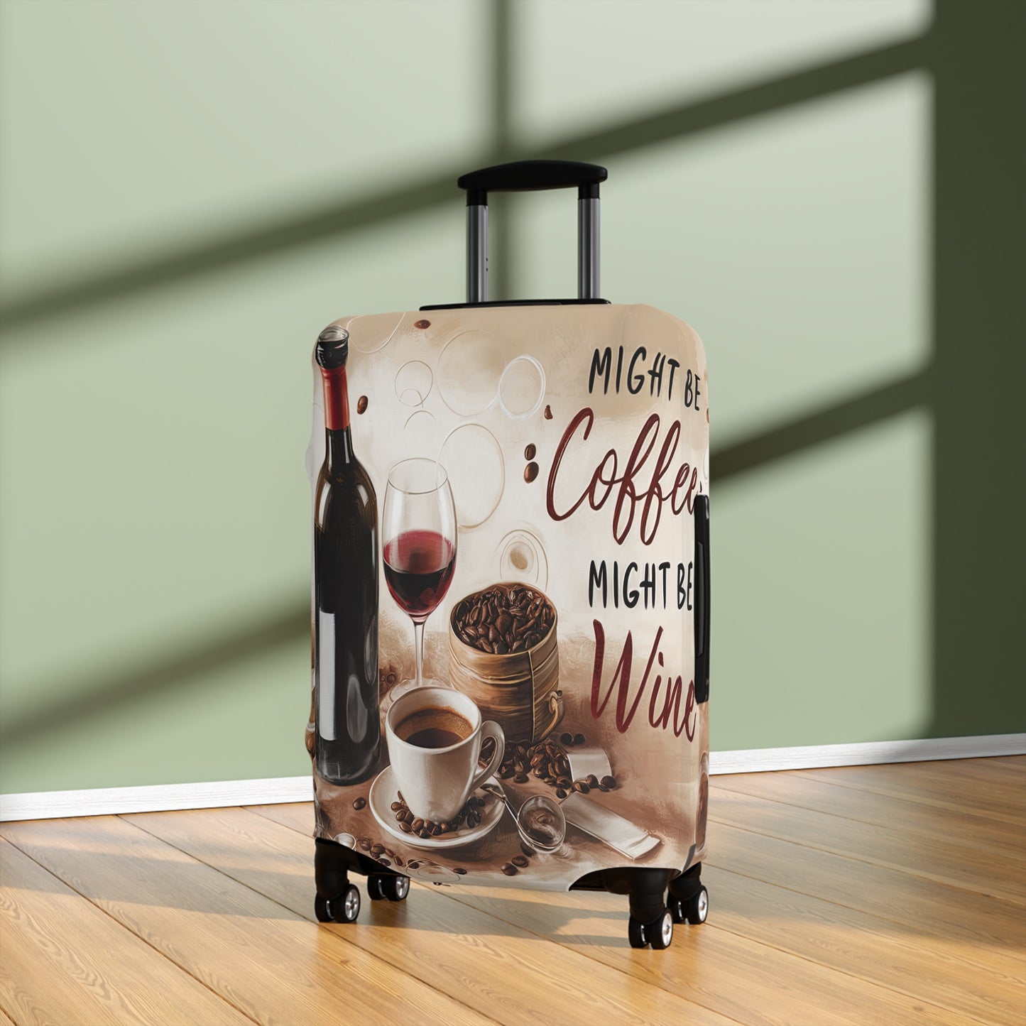 Luggage Cover, Might be Coffee might be Wine, awd-1707