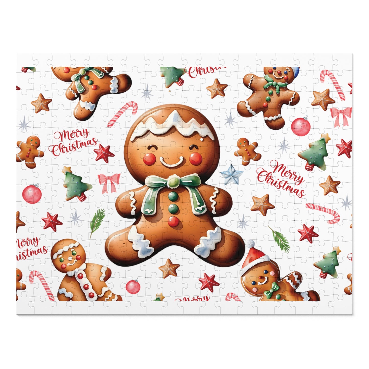 Jigsaw Puzzle, Christmas, Gingerbread Man, Personalised/Non-Personalised (30, 110, 252, 500,1000-Piece)