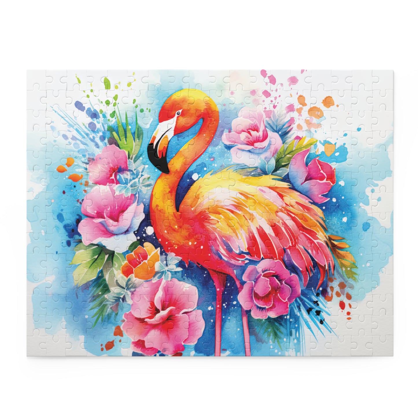 Personalised/Non-Personalised Puzzle, Flamingo (120, 252, 500-Piece)