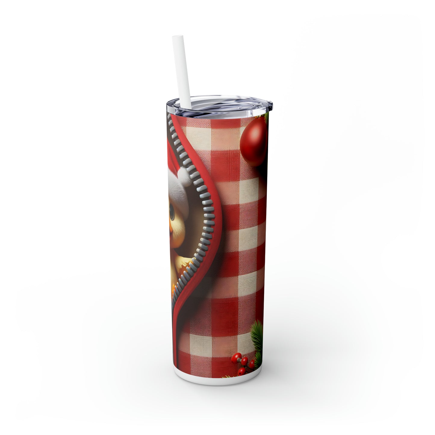 Skinny Tumbler with Straw, 20oz, Duck, awd-842