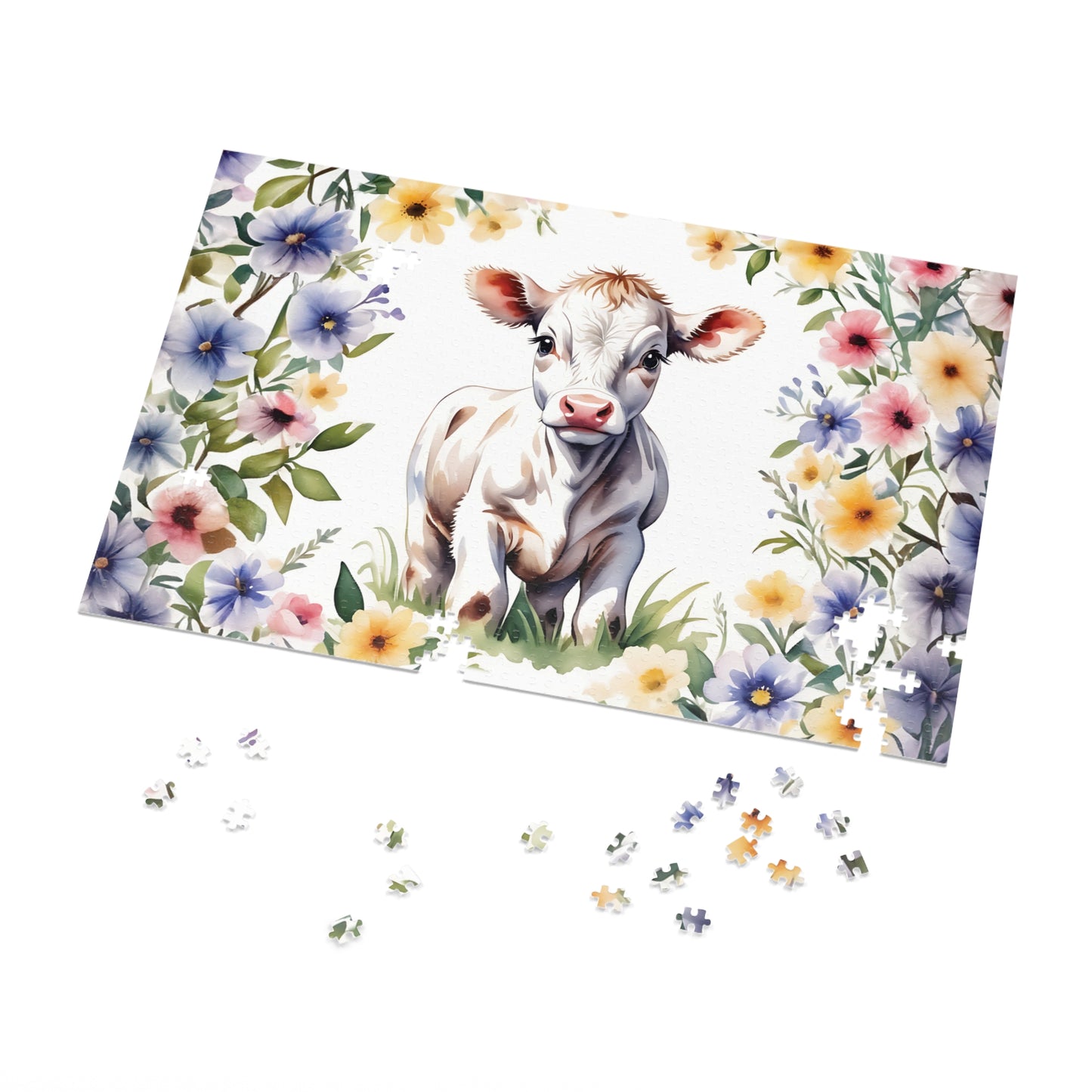 Jigsaw Puzzle, Western, Cow, Personalised/Non-Personalised (30, 110, 252, 500,1000-Piece)