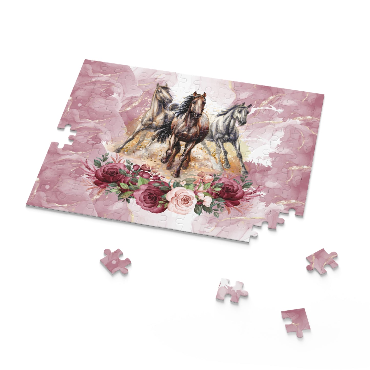 Personalised/Non-Personalised Puzzle, Horses (120, 252, 500-Piece)