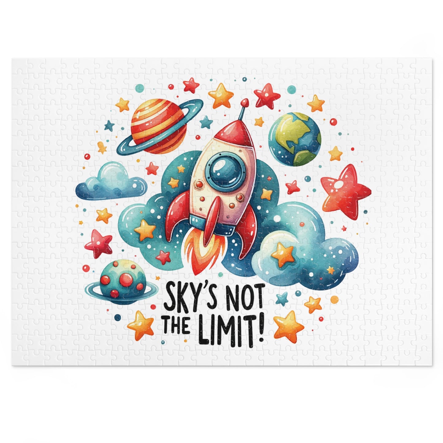 Jigsaw Puzzle, Rocket, Sky's not the Limit, Personalised/Non-Personalised (30, 110, 252, 500,1000-Piece)