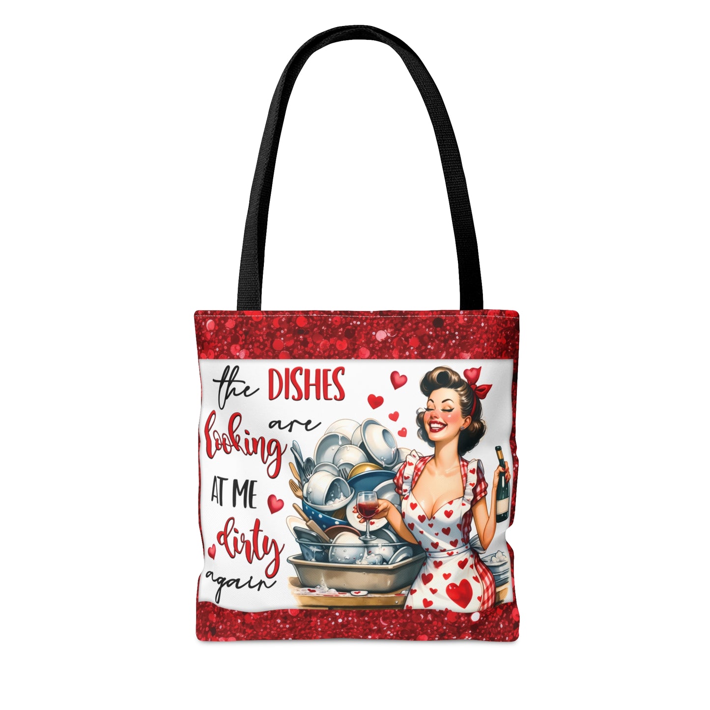 Tote Bag, Retro, The Dishes are looking at me Dirty again