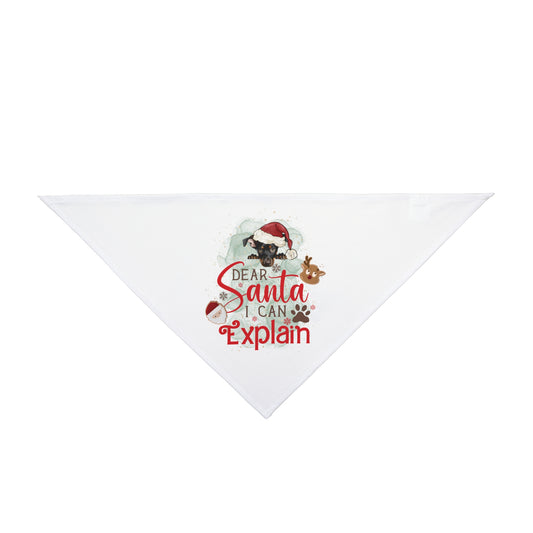 Bandana, Dear Santa I can Explain, Christmas Pet Bandana