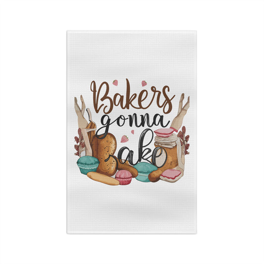 Microfiber Tea Towel, Quote, Bakers Gonna Bake