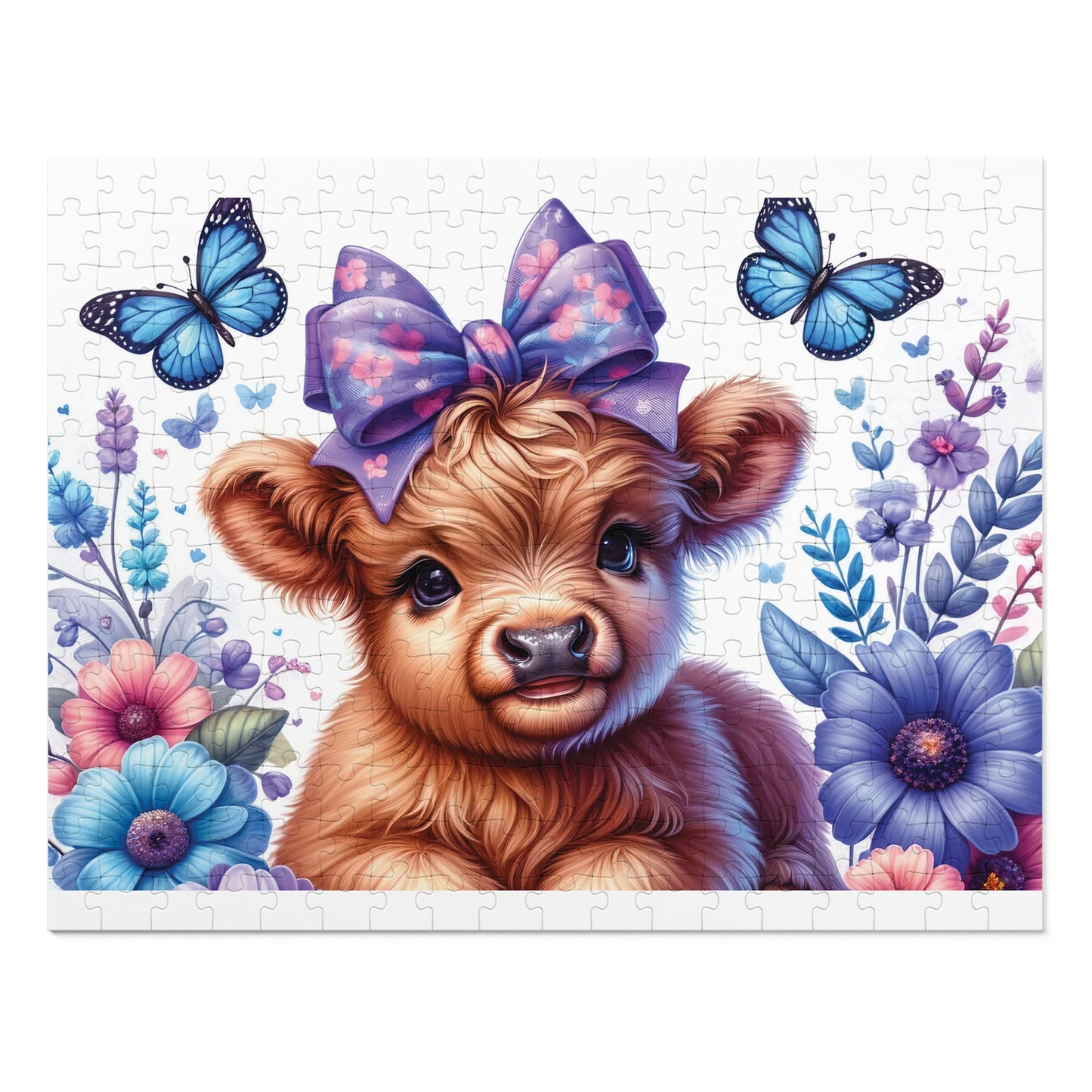 Jigsaw Puzzle, Highland Cow, Personalised/Non-Personalised (30, 110, 252, 500,1000-Piece)