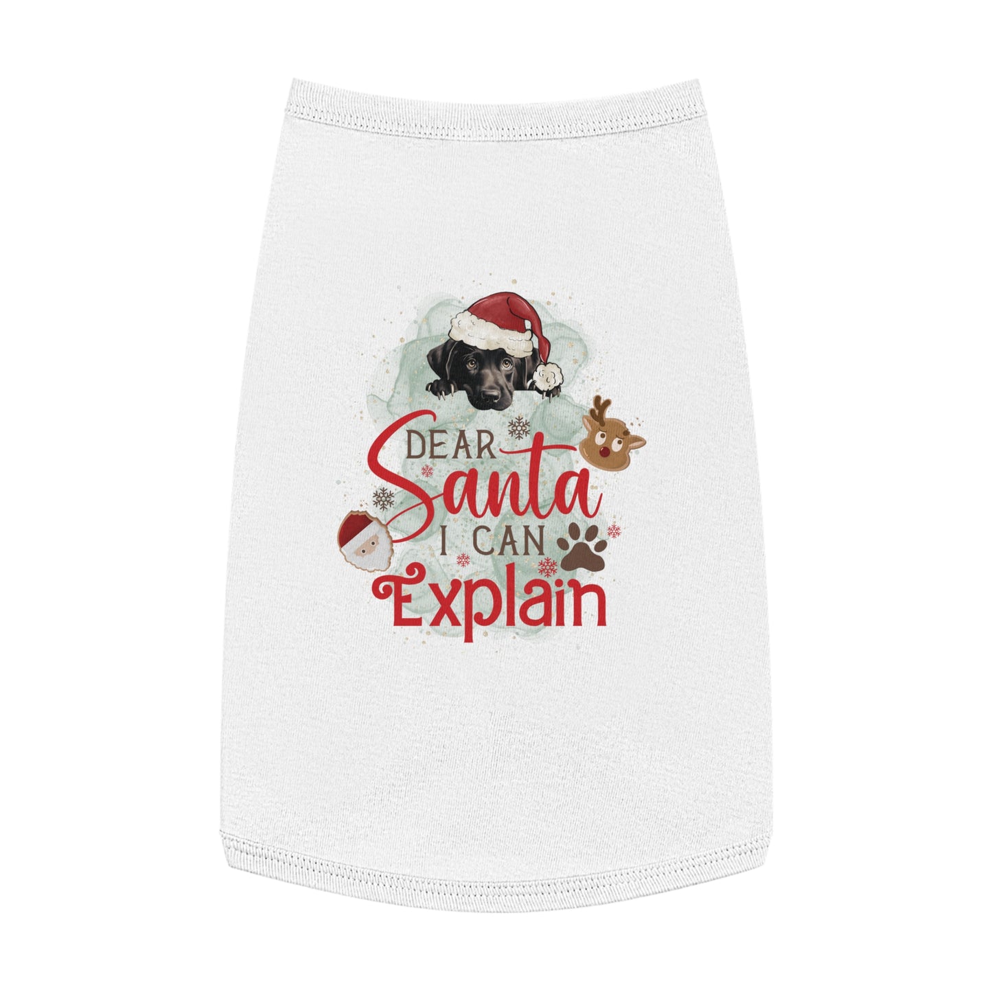 Pet Tank Top, Santa I Can Explain, Christmas Pet Tank Top