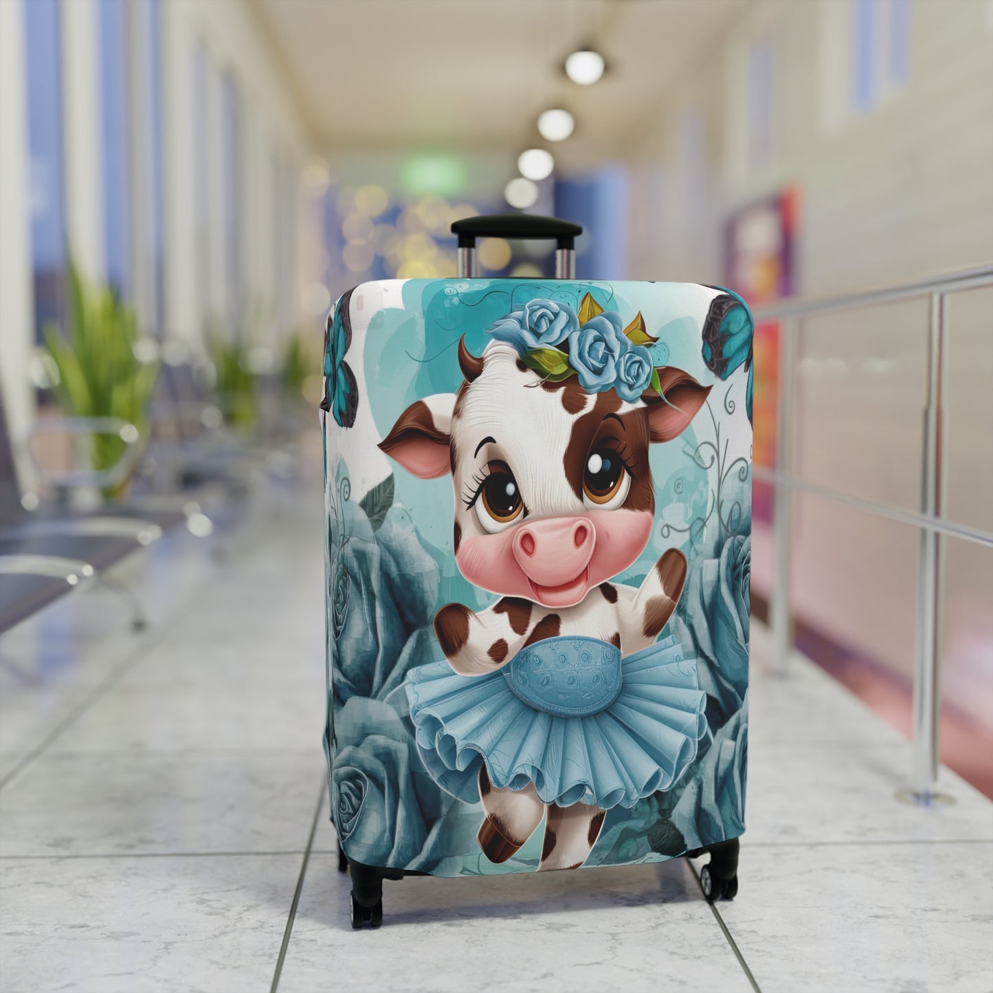 Luggage Cover, Ballet Dancing Cow, awd-1653