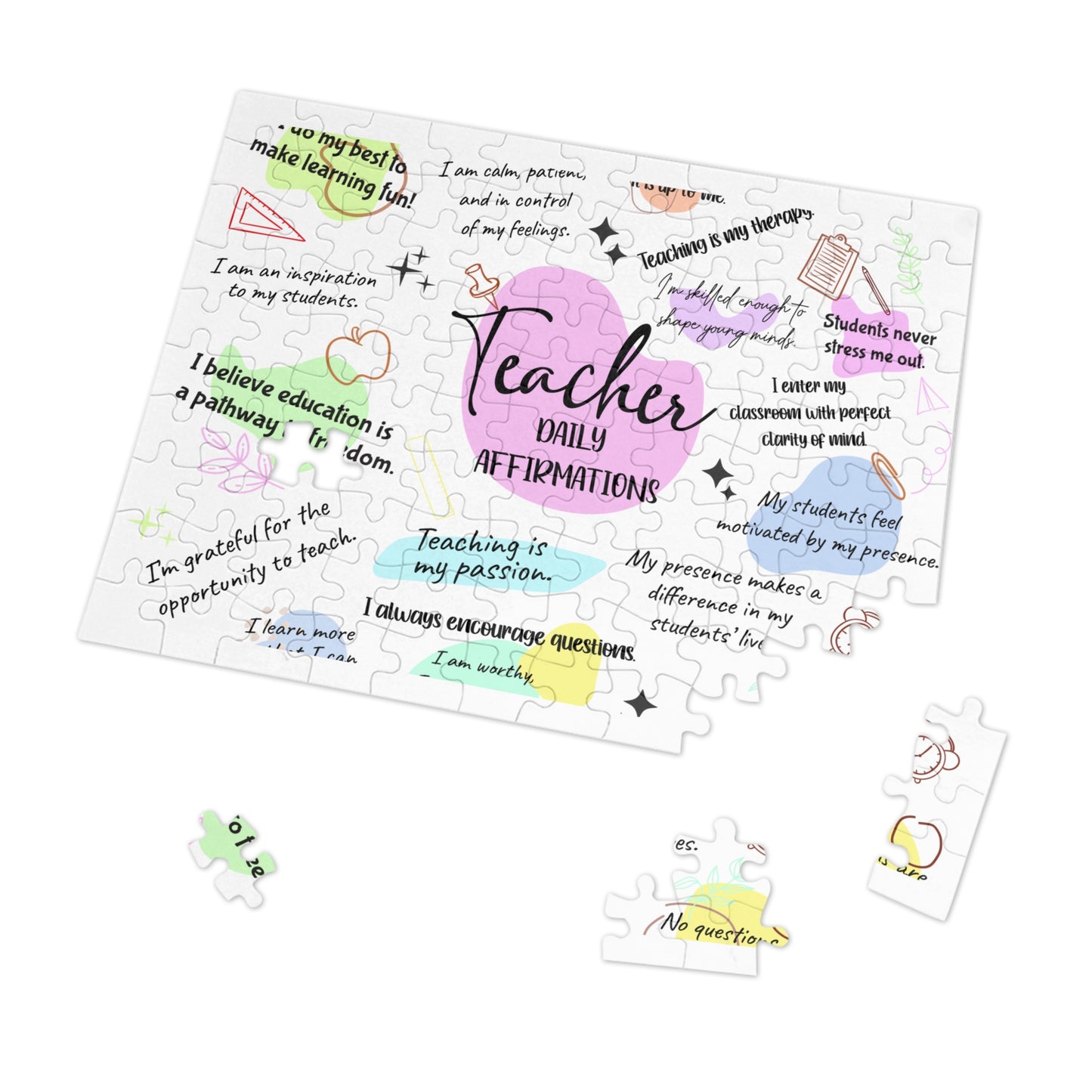 Jigsaw Puzzle in Tin, Affirmations, Teacher, Personalised/Non-Personalised, awd-501