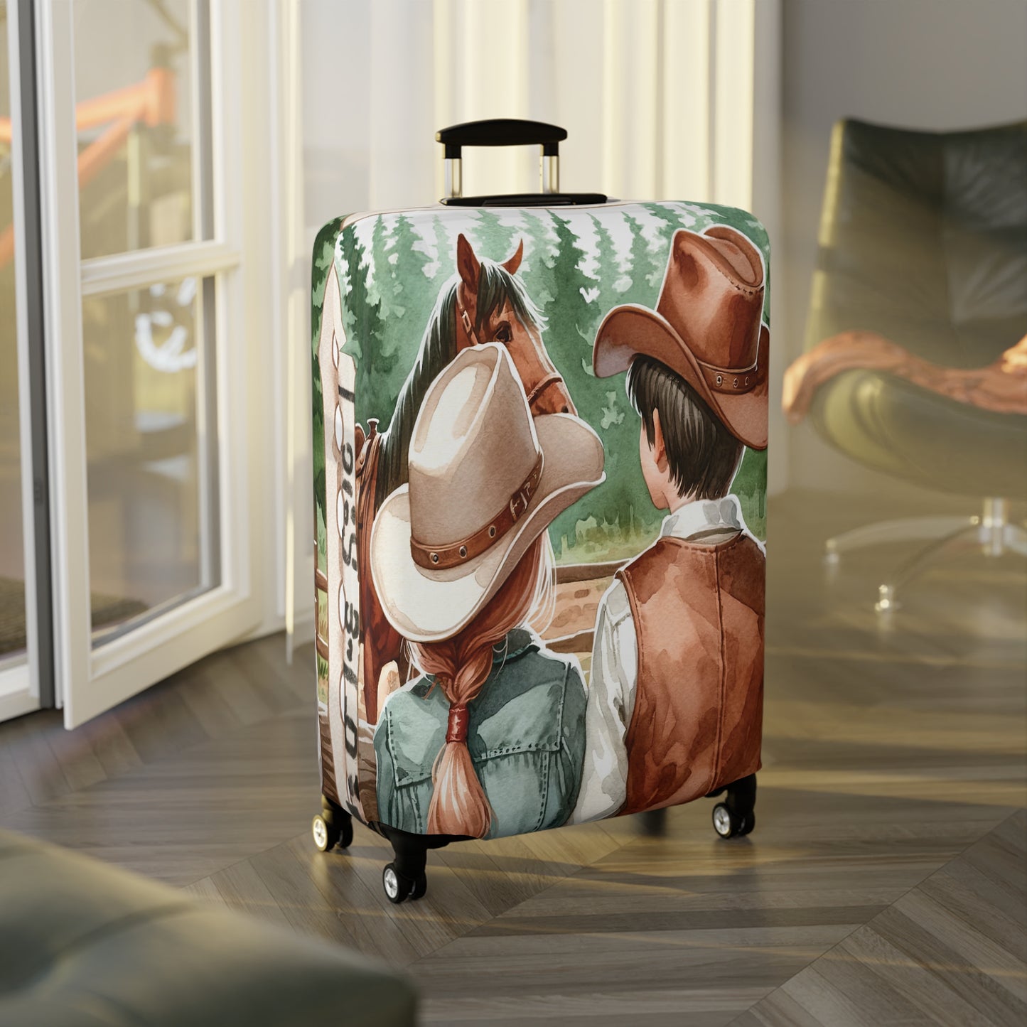 Luggage Cover, Horse, Best friends, awd-1008