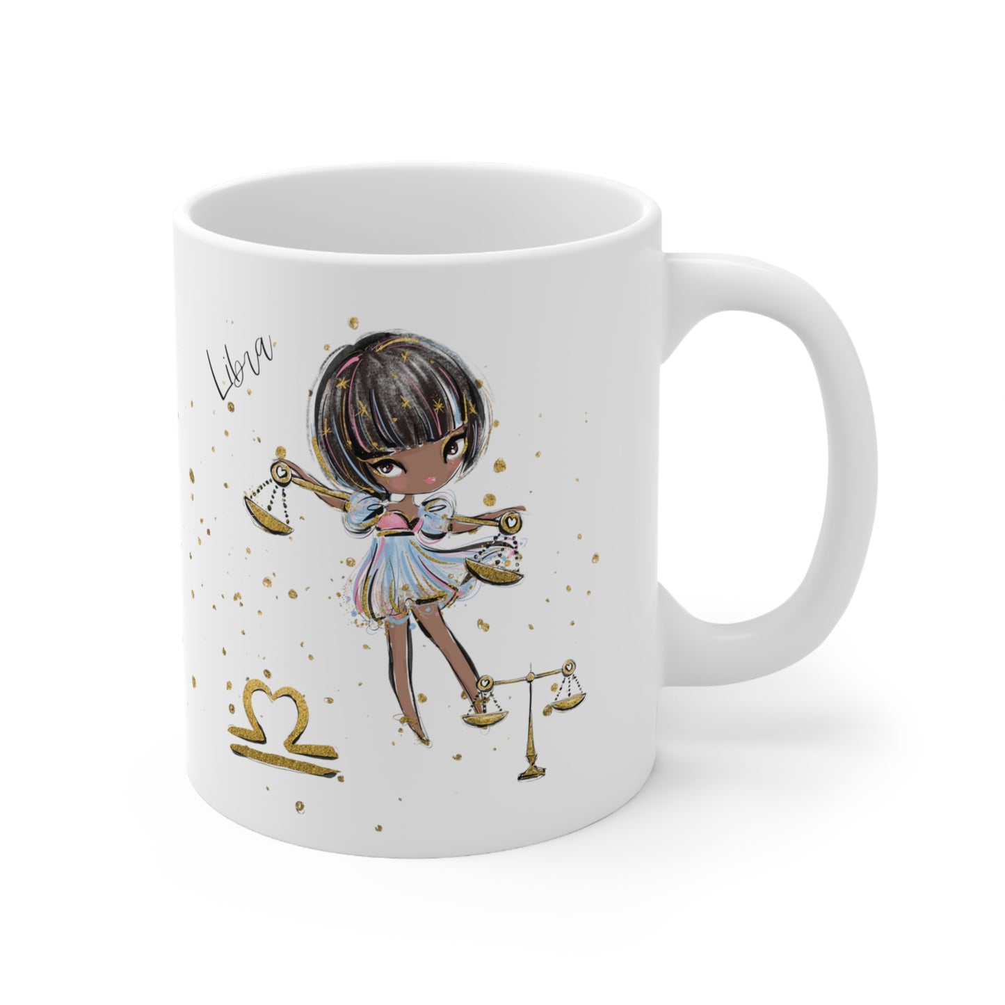 Personalised/Non Personalised Zodiac Sign, Libra, Ceramic Mug 11oz