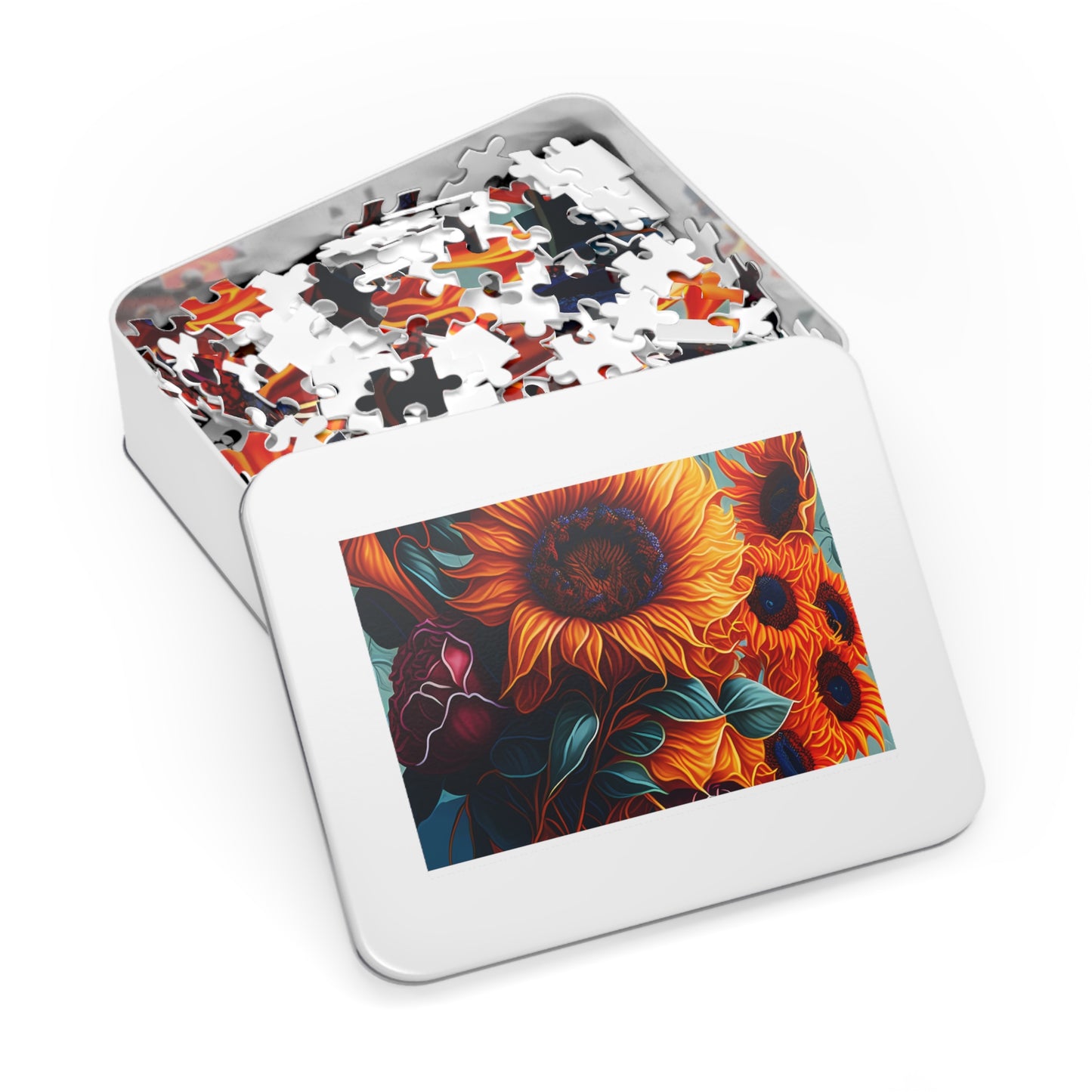 Puzzle, Sunflower, Personalised/Non-Personalised (30, 110, 252, 500,1000-Piece) awd-625