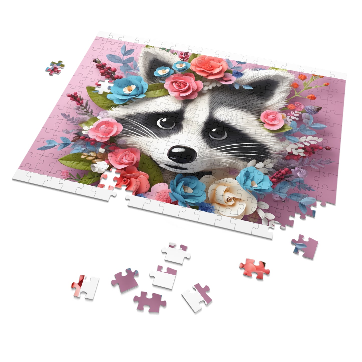 Jigsaw Puzzle, Racoon, Personalised/Non-Personalised (30, 110, 252, 500,1000-Piece)