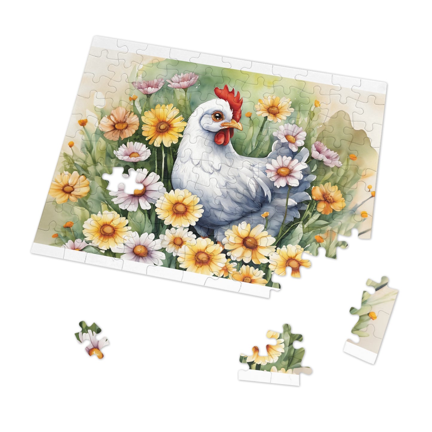 Jigsaw Puzzle, Western, Chicken, Personalised/Non-Personalised (30, 110, 252, 500,1000-Piece)