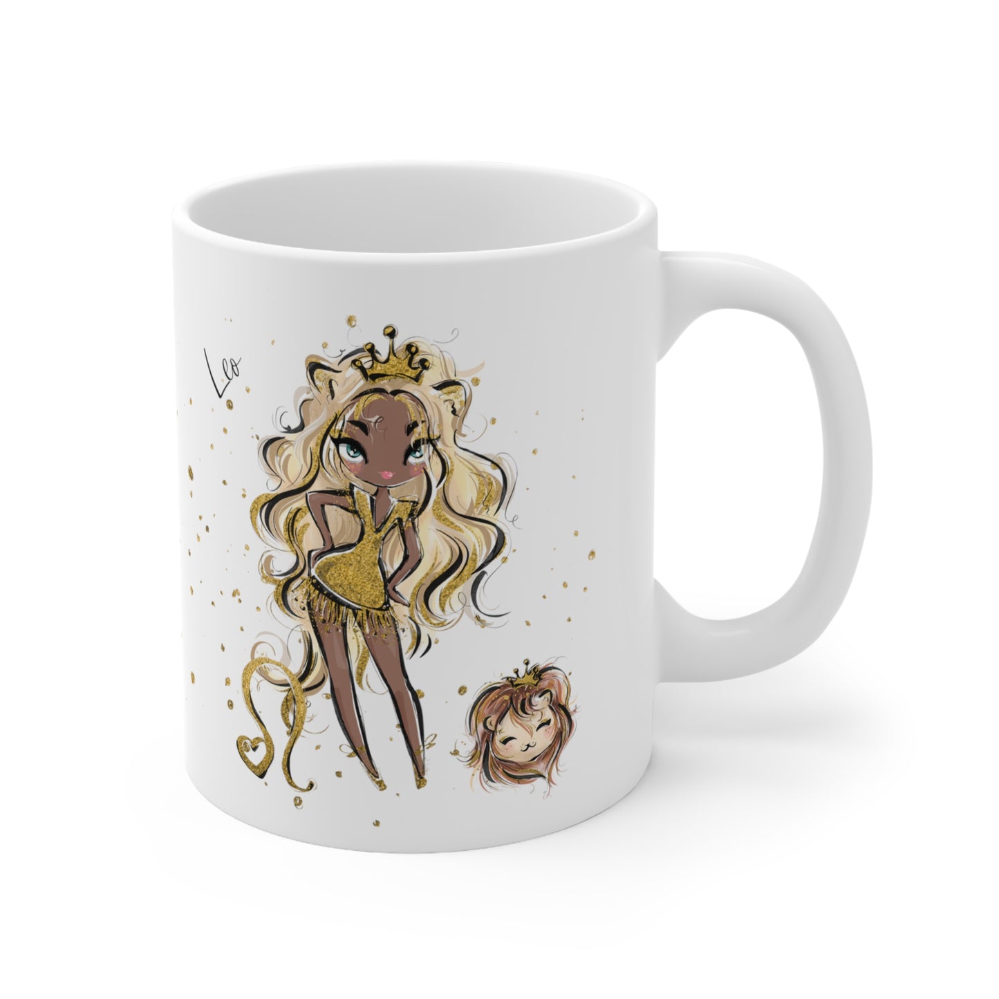 Personalised/Non Personalised Zodiac Sign, Leo, Ceramic Mug 11oz