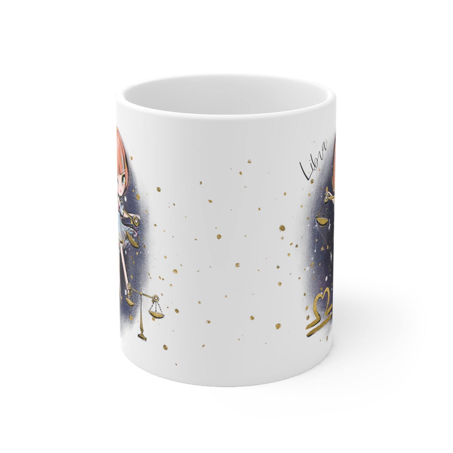 Personalised/Non Personalised Zodiac Sign, Libra, Ceramic Mug 11oz