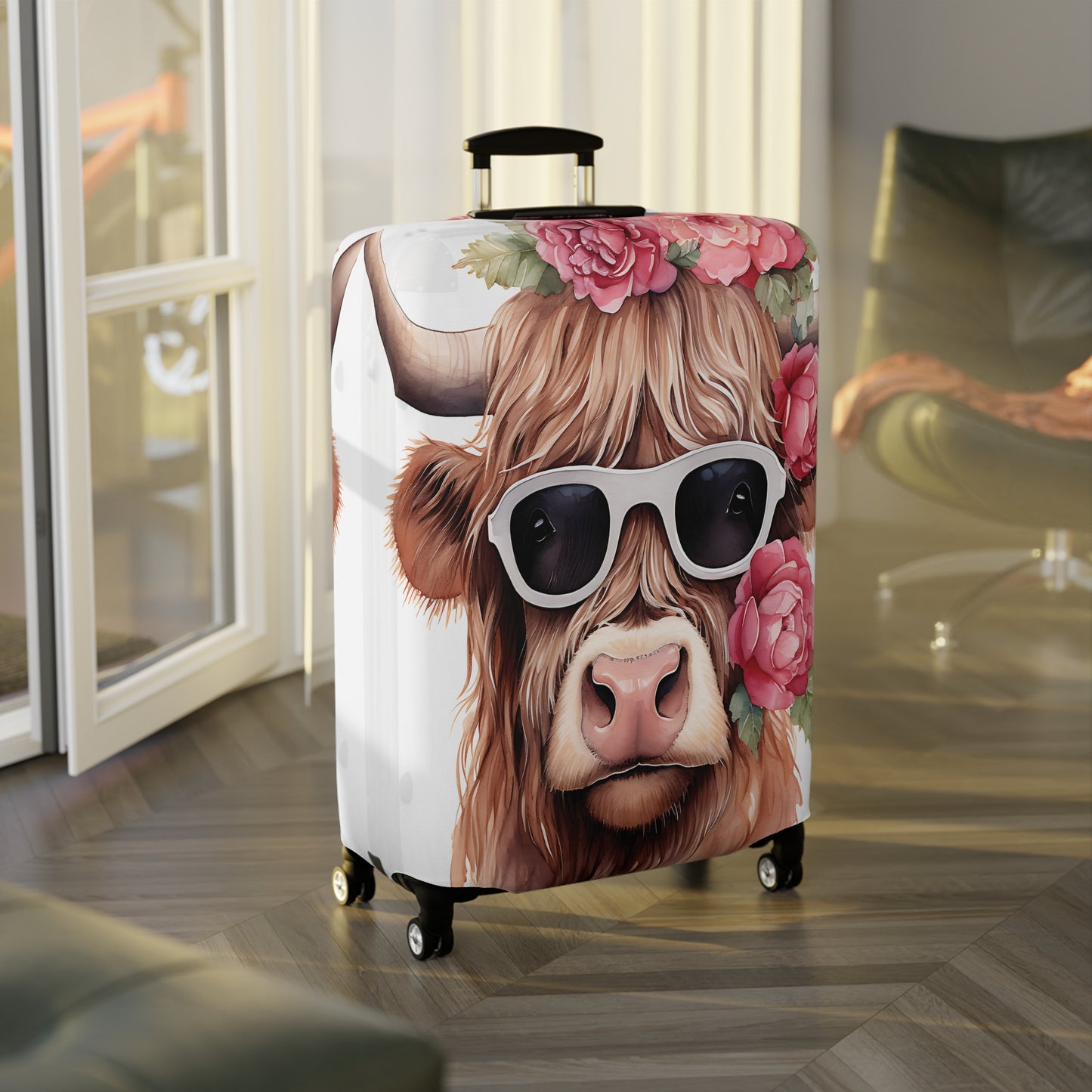 Luggage Cover, Highland Cow, awd-015