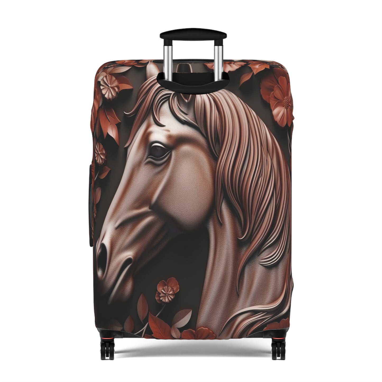 Luggage Cover, Horse, 3D with Flowers, awd-1800