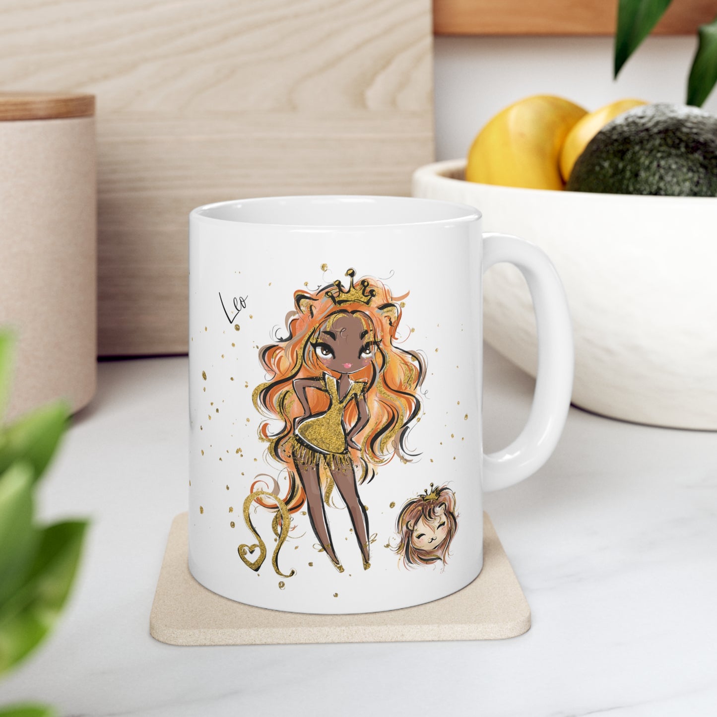 Personalised/Non Personalised Zodiac Sign, Leo, Ceramic Mug 11oz