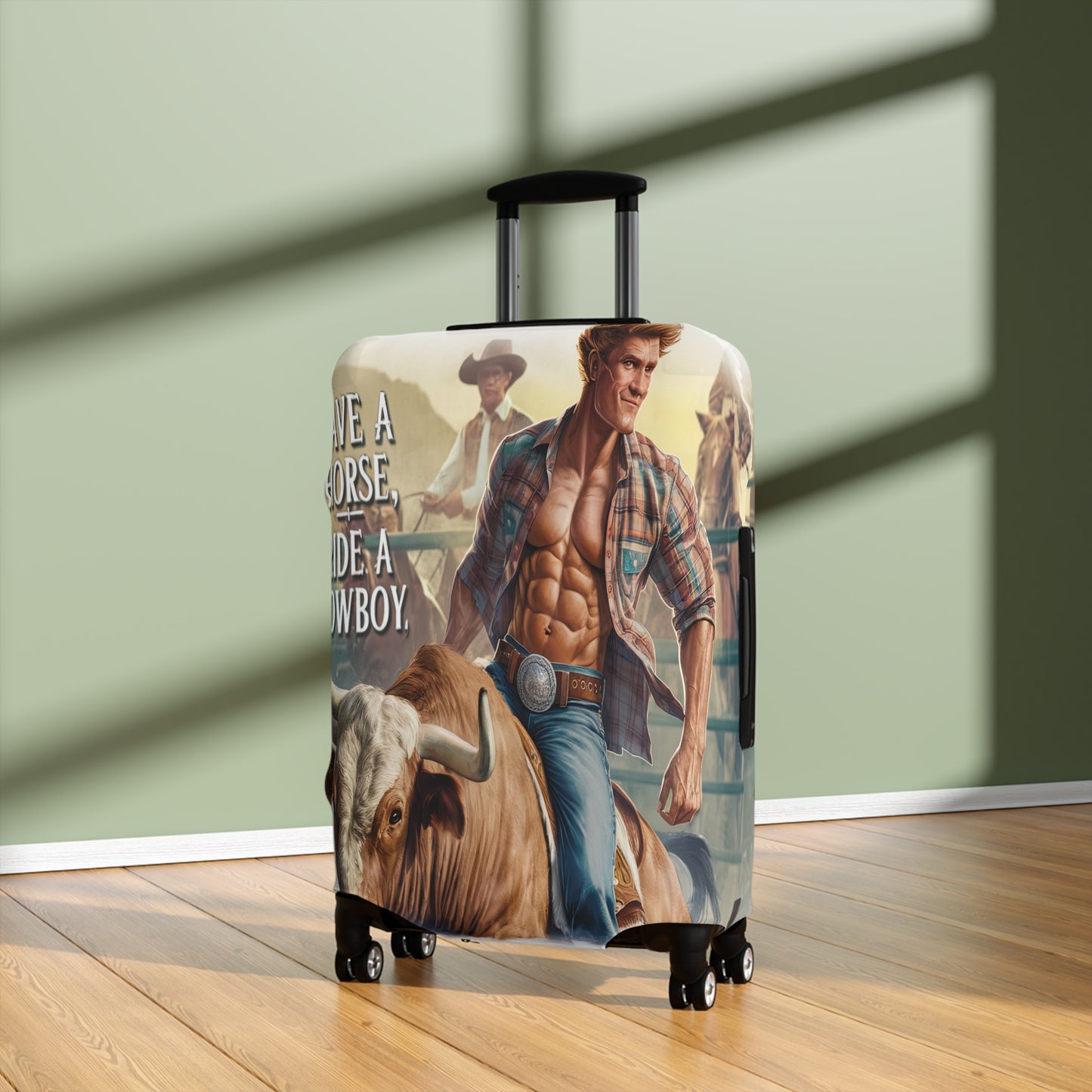 Luggage Cover, Country and Western, Save a  Horse Ride a Cowboy, awd-1681