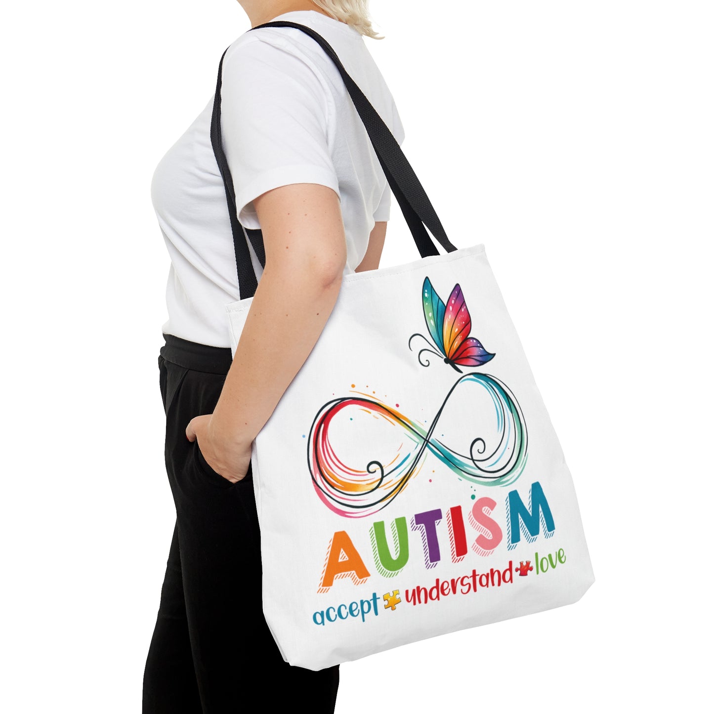 Tote Bag, Autism, Accept, Understand, Love, Personalised/Non-Personalised Tote bag