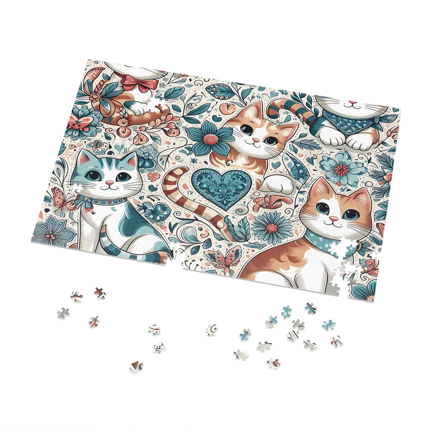 Jigsaw Puzzle, Cats, Personalised/Non-Personalised (30, 110, 252, 500,1000-Piece)