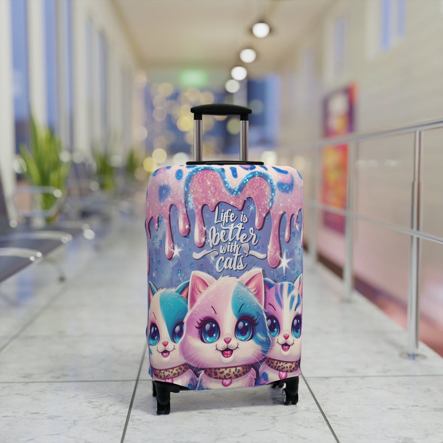 Luggage Cover, Life is better with Cats, awd-3105