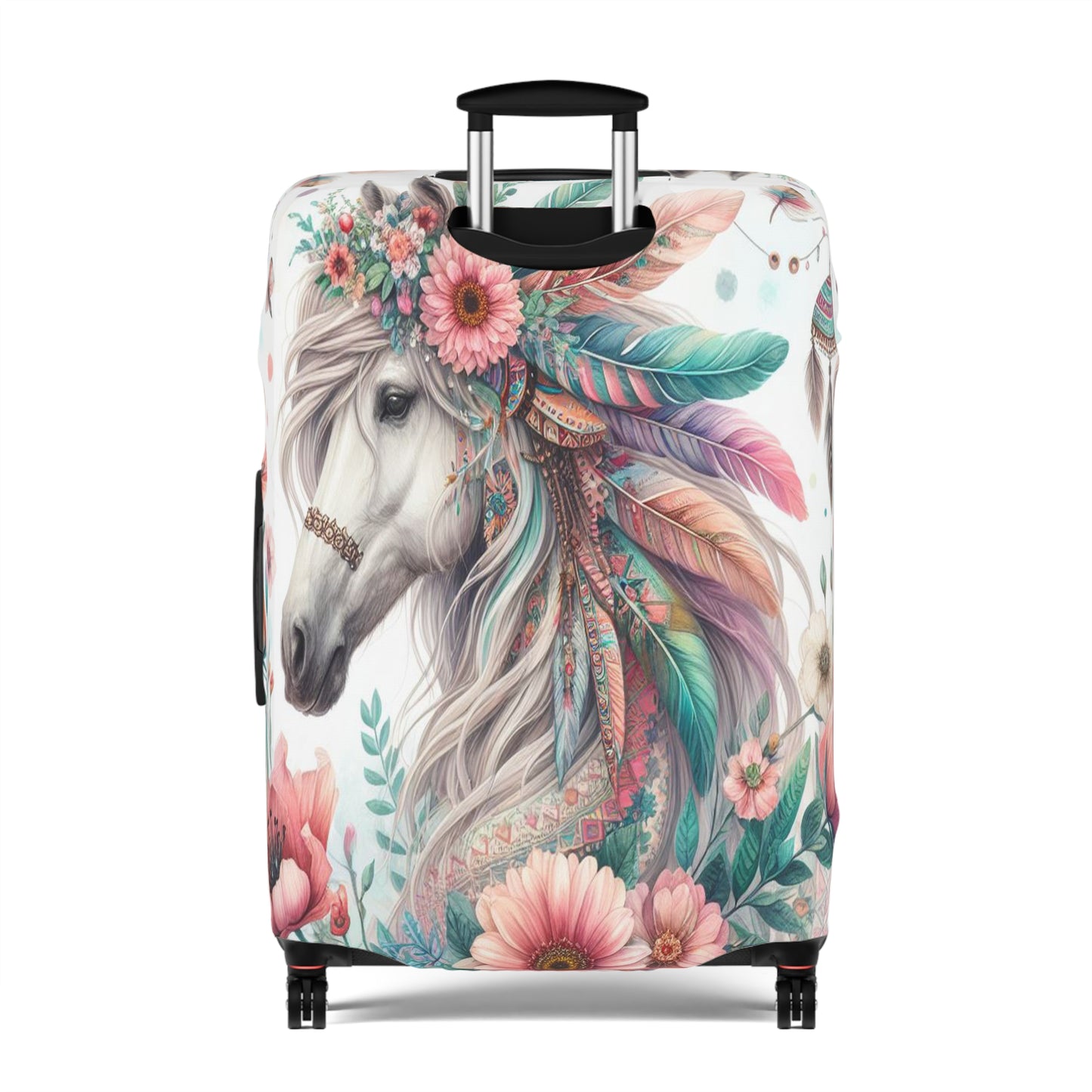 Luggage Cover, Country and Western, Boho Floral Horse, awd-1734