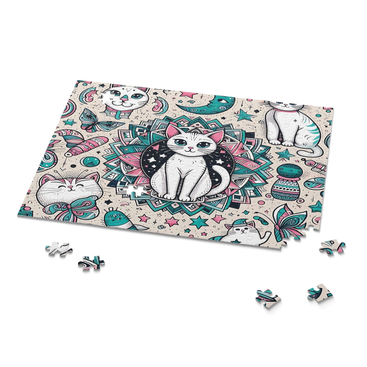 Personalised/Non-Personalised Puzzle, Cats (120, 252, 500-Piece)