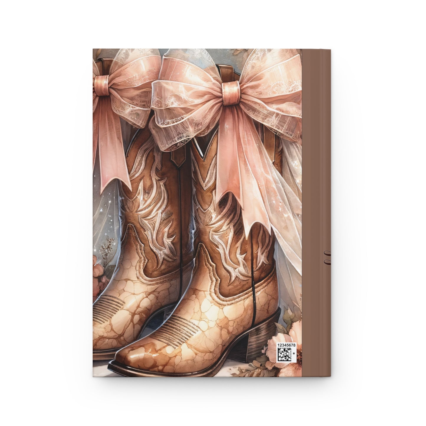 Personalised Hardcover Wedding Journal Matte, Country and Western, Country Boots, awd-1771