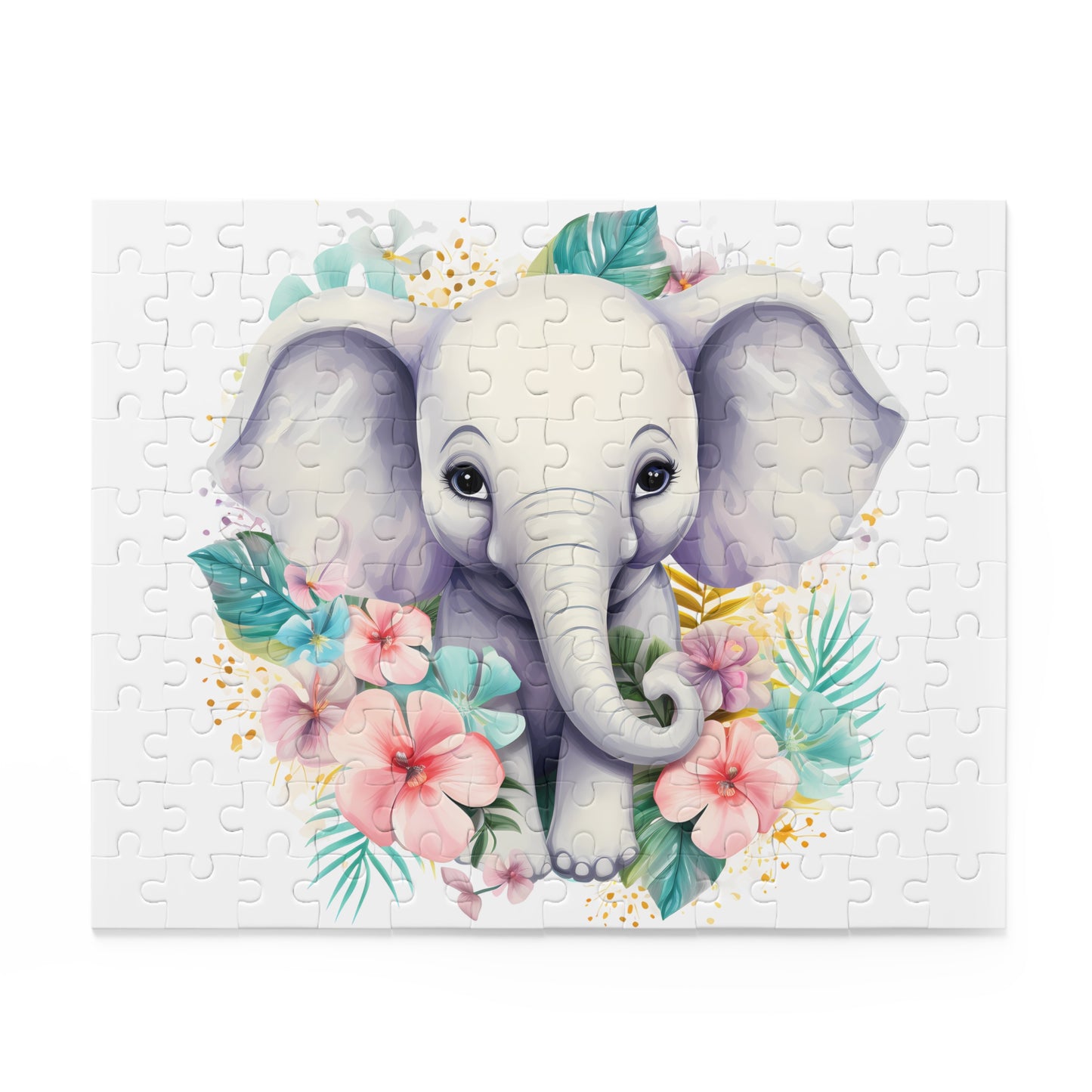 Personalised/Non-Personalised Puzzle, Elephant (120, 252, 500-Piece)