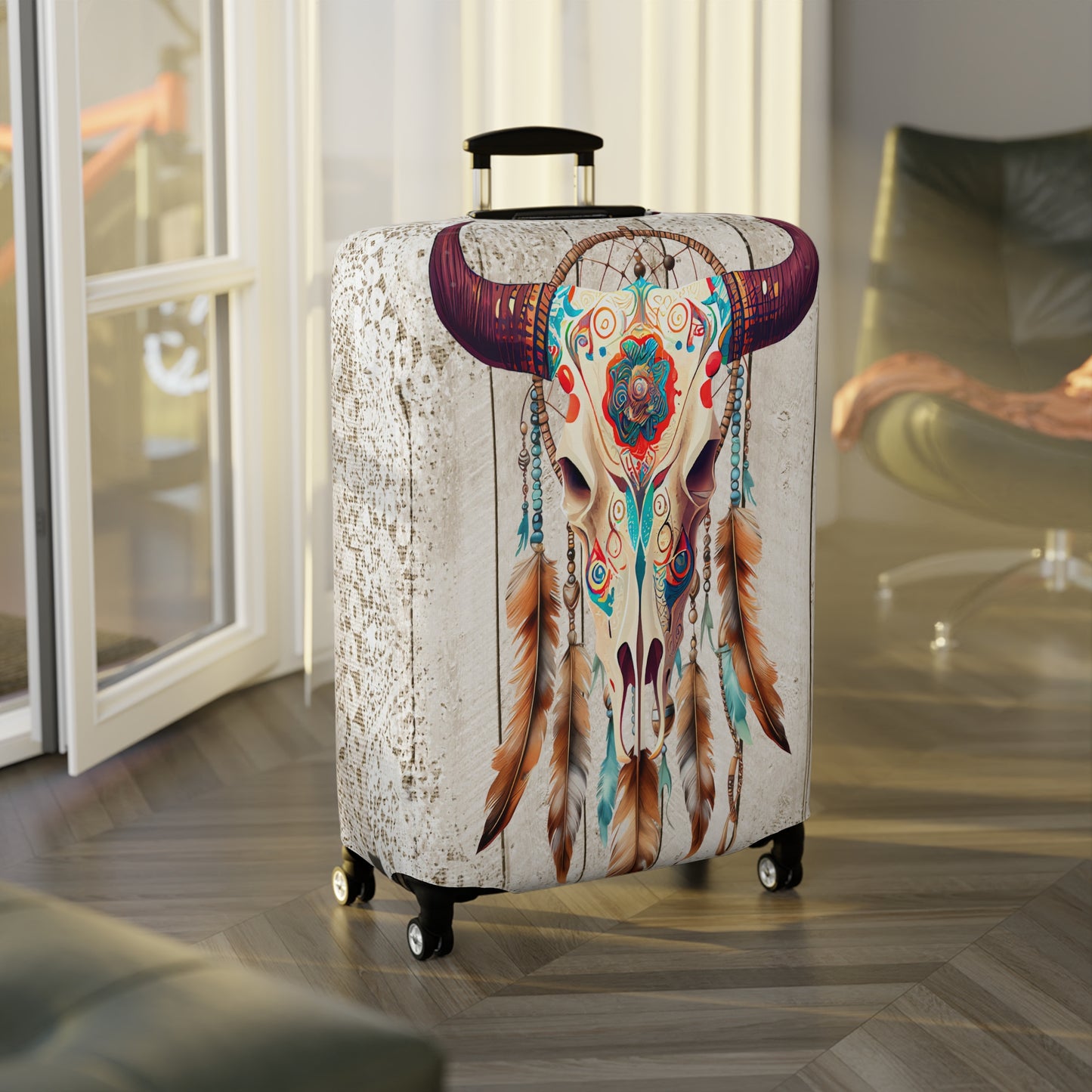 Luggage Cover, Country and Western, skull, awd-223