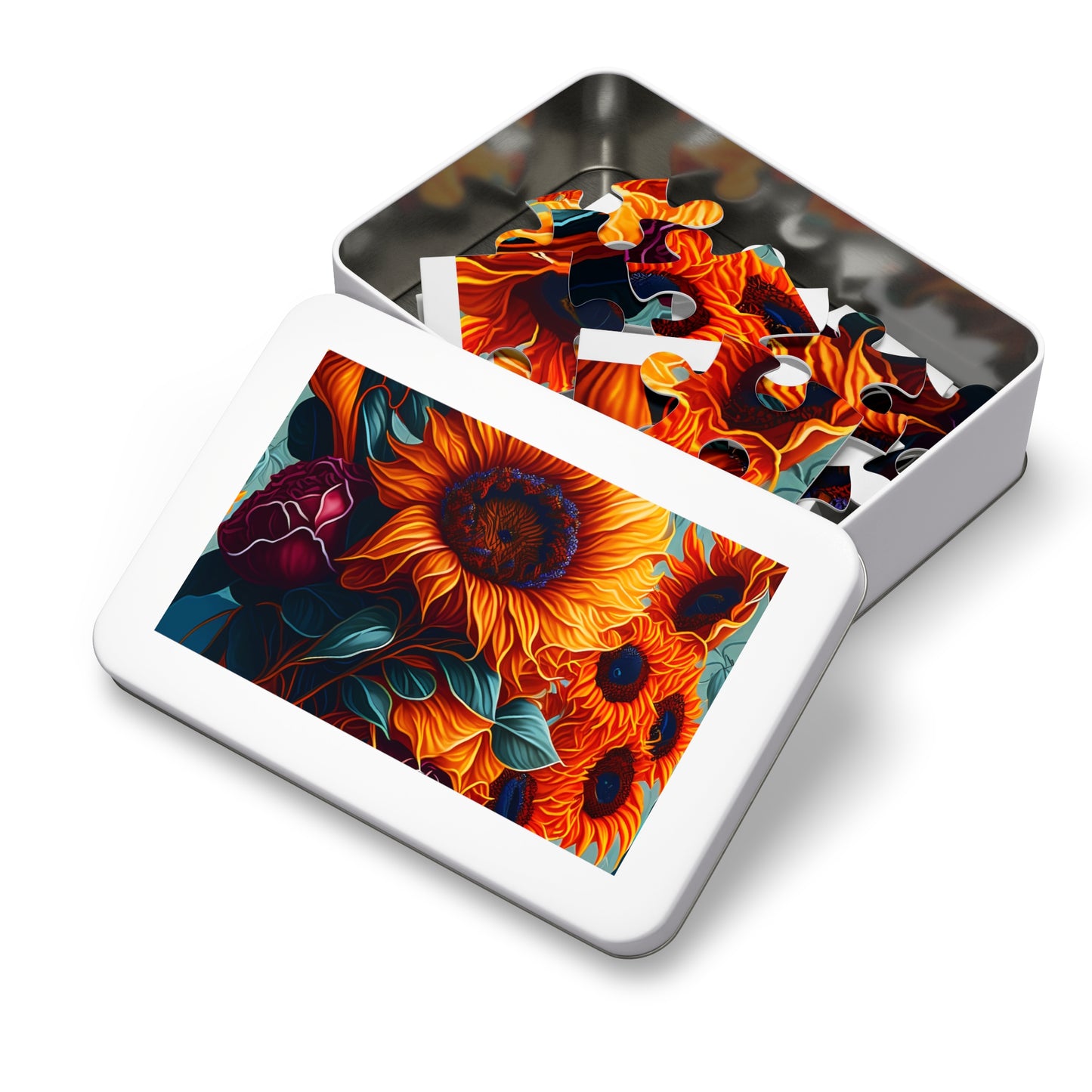 Puzzle, Sunflower, Personalised/Non-Personalised (30, 110, 252, 500,1000-Piece) awd-625