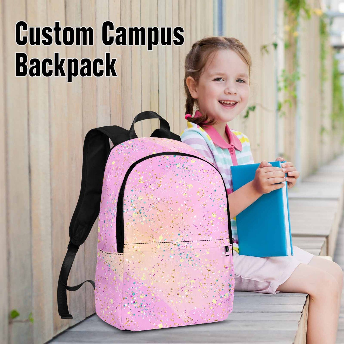 Pink Splash Adult Casual Backpack