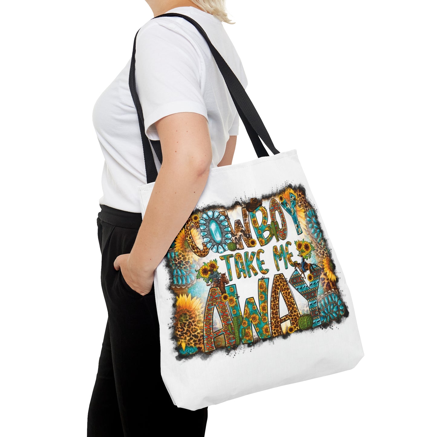 Tote Bag, Western, Cowboy take me away