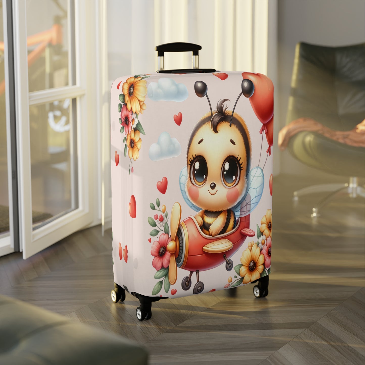 Luggage Cover, Bee in Plane, awd-309