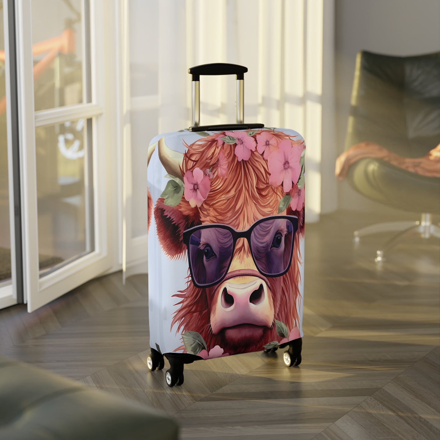 Luggage Cover, Highland Cow, awd-018