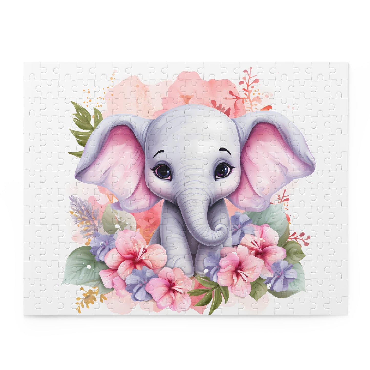 Personalised/Non-Personalised Puzzle, Elephant (120, 252, 500-Piece)