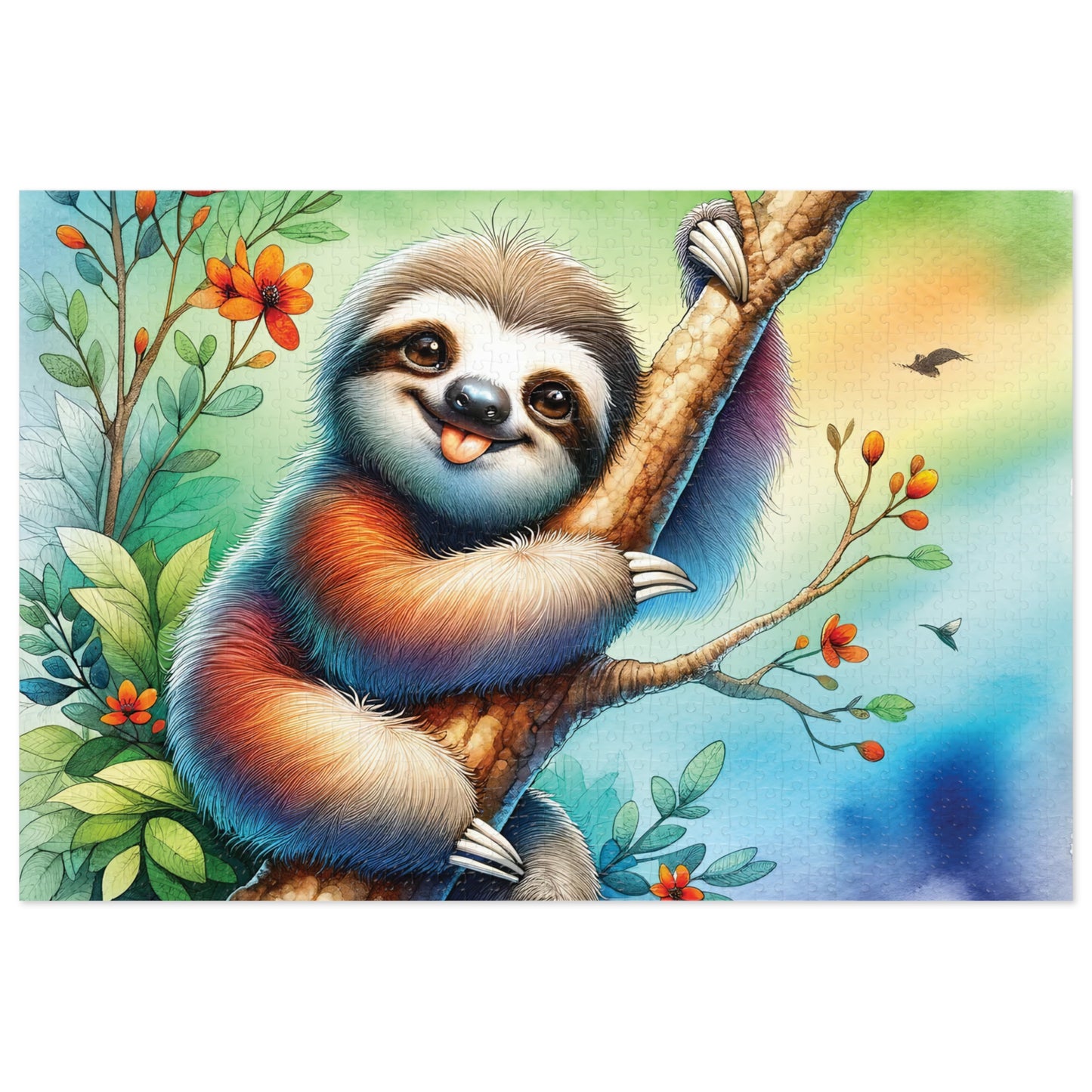 Jigsaw Puzzle, Sloth, Personalised/Non-Personalised (30, 110, 252, 500,1000-Piece)