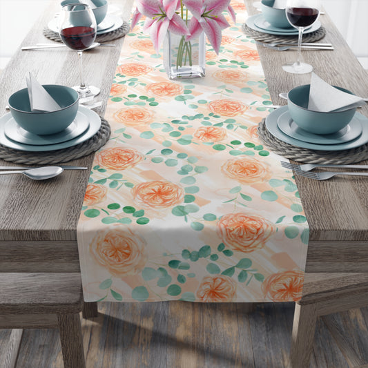 Australian Floral Table Runner, Cotton Twill and Poly Available