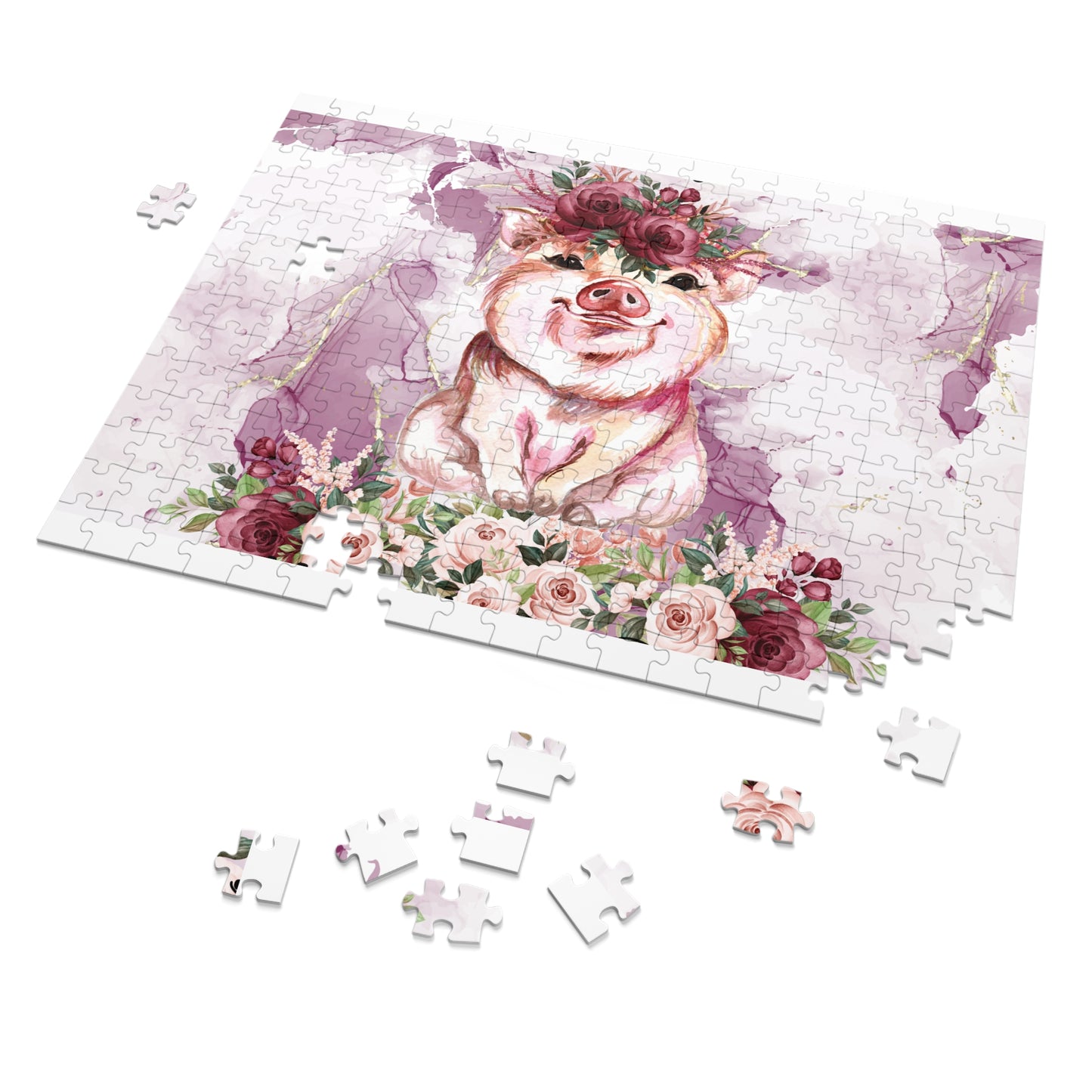 Jigsaw Puzzle, Pig, Personalised/Non-Personalised (30, 110, 252, 500,1000-Piece)