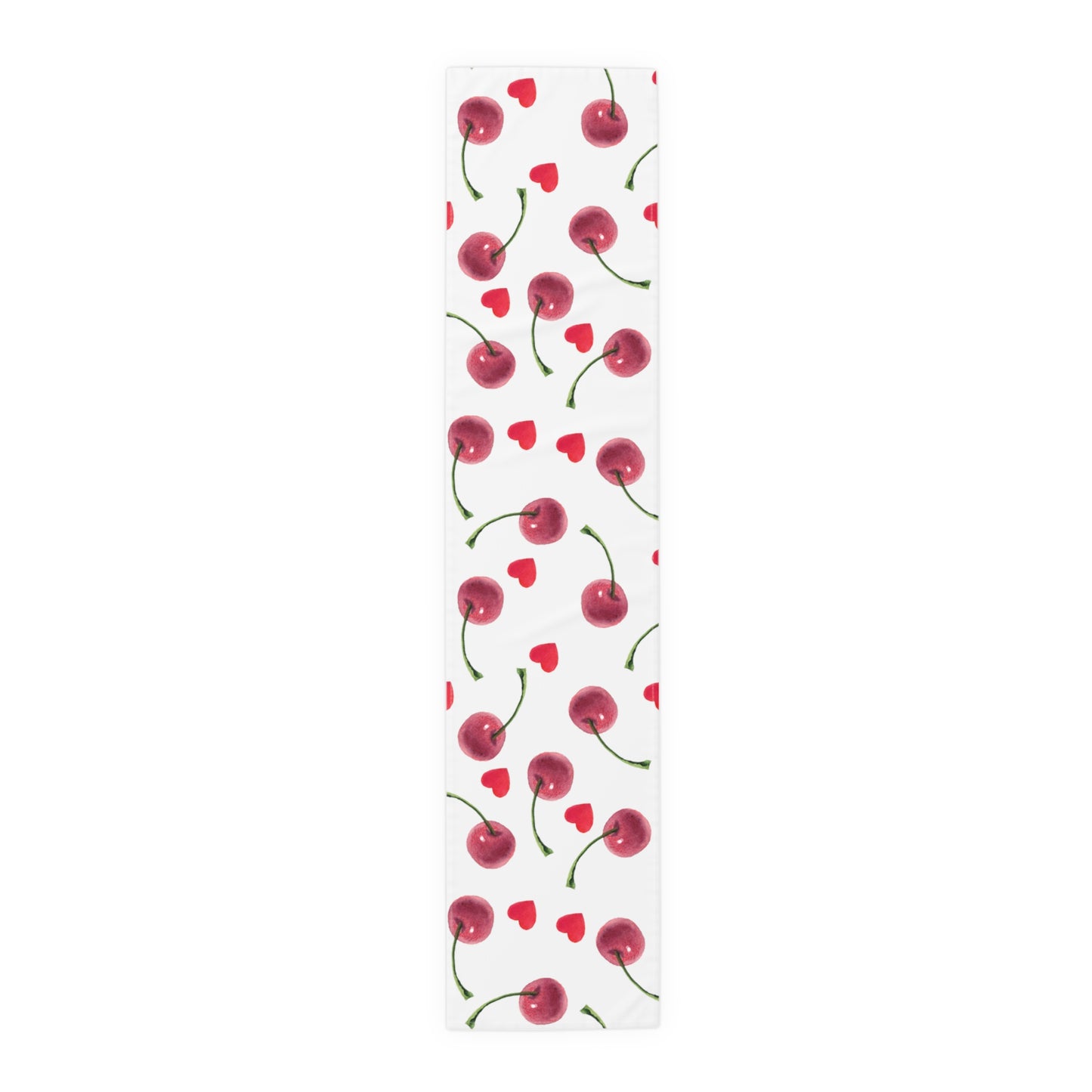 Cherries Table Runner, Cotton Twill and Poly Available