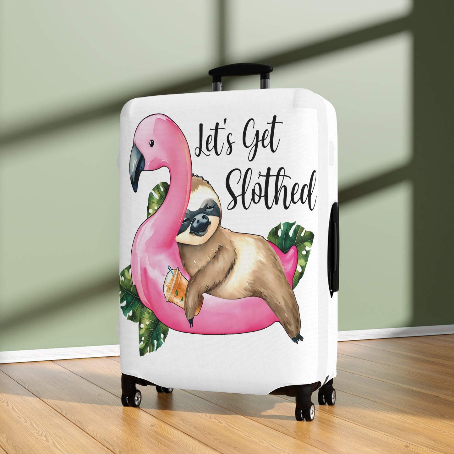 Luggage Cover, Sloth, Let's get slothed, awd-1057